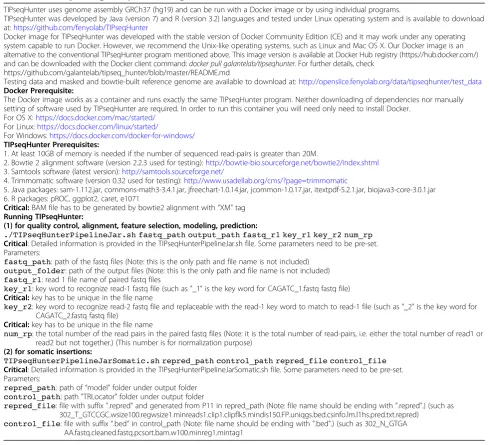 Table 6 Data analysis using TIPseqHunter (Timing: variable)