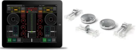 Figure 2. TouchOSC [8] customisable control system andScratch2Go [9] capacitive touch widgets