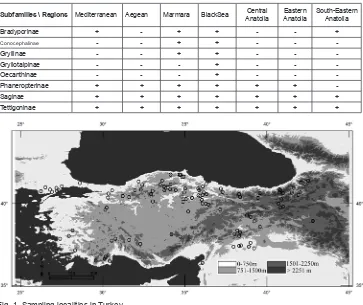 Fig. 1. Sampling localities in Turkey.