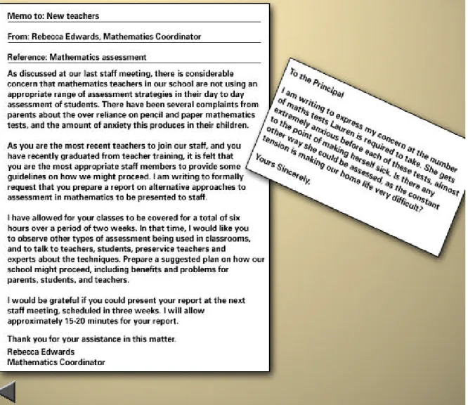 Figure 2:  The activity presented to students
