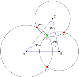 Figure 2.1: Lateration positioning method.