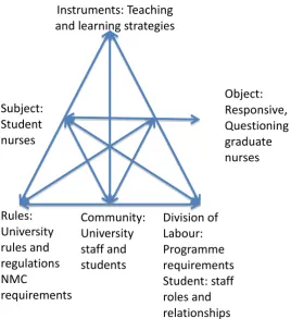 Figure 7: The activity system of the University 