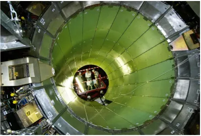 Figure 1: Insertion of the last CMS ECAL supermodules in the ECAL Barrel. © CERN July 2007   