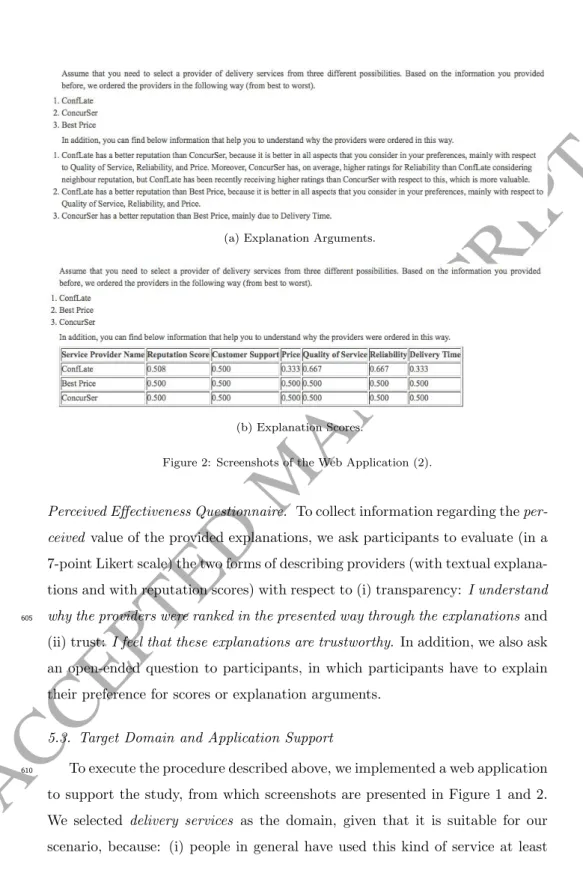 Figure 2: Screenshots of the Web Application (2).