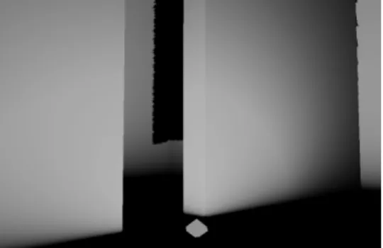 Figure 4-3 : Light leaking artifacts due to inaccurate projection in a paraboloid map