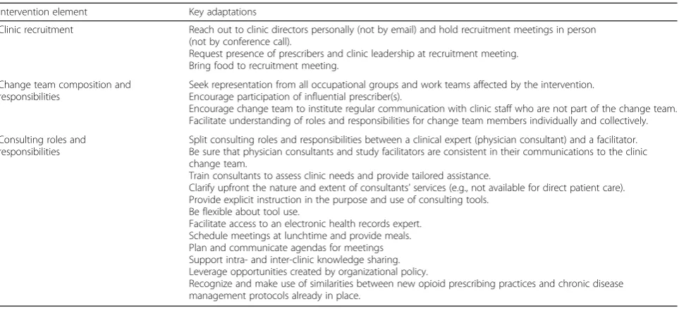 Table 6 Adaptations/enhancements to systems consultation strategy