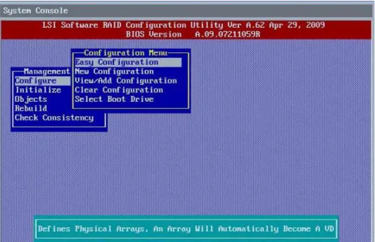 Figure 13  Configuration Menu Screen