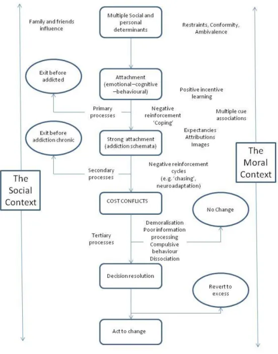 Figure 1.1.2 Excessive appetites model (adapted from Orford, 2001, p.345) 