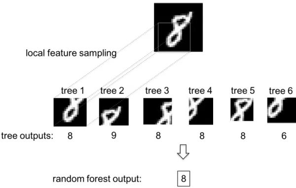 Figure 4.1. An example of how RF-LFS works on predicting a digit ‘8’.
