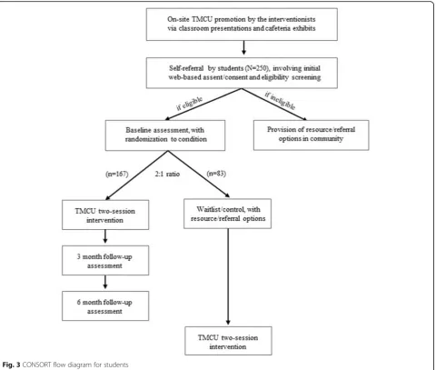 Fig. 3 CONSORT flow diagram for students