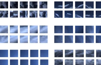 Figure 5. Samples of image patches randomly selected from certain clusters. All images in a cluster are assigned with an identical label ofmicro-structure.