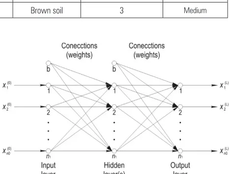 Fig. 1 Back propagation network structure