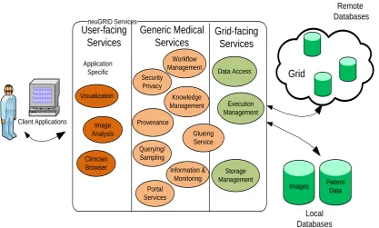 Figure 1: Layered Services Architecture in neuGRID