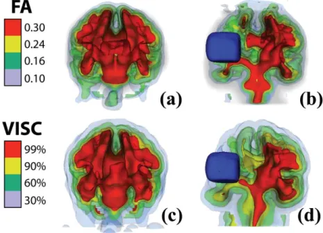 Figure 2-9: 3D isosurfaces of VISC and FA 