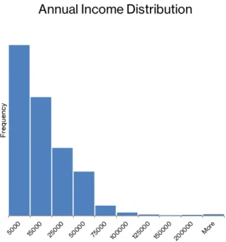 Figure 2: Raw annual income histogram 