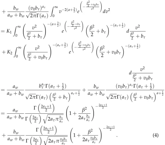 Figure 4 shows the two marginal priors for v 0 = 0.005, ( a τ , b τ ) = ( 5, 50 ) and a w = b w 