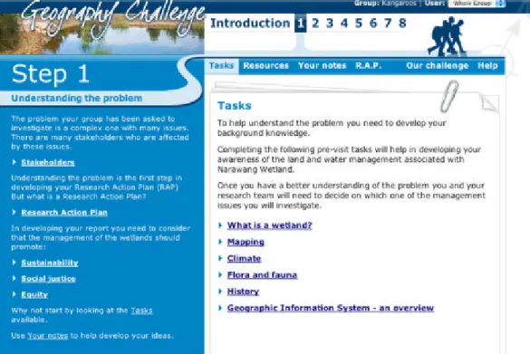 Figure 1:- Setting an authentic challenge for learners as the first step in pre-excursion activities 