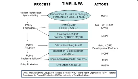 Figure 1 Process, timelines and actors.