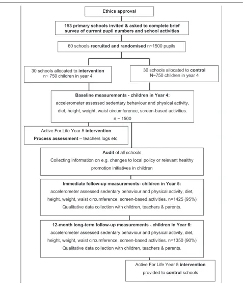 Figure 1 Planned flow of participants through the Active for Life Year Five school-based randomised controlled trial.