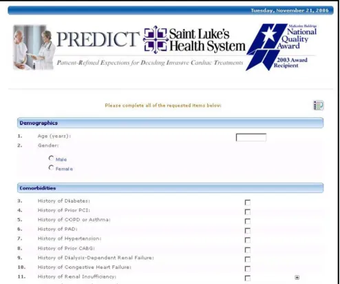Figure 1Sample screenshot of PREDICT websiteSample screenshot of PREDICT website.