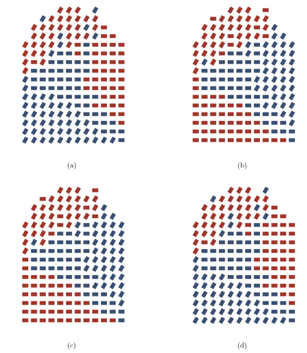 Figure 3.3: Examples of a single data frame from each of the four experimental conditions (in each frame 58%