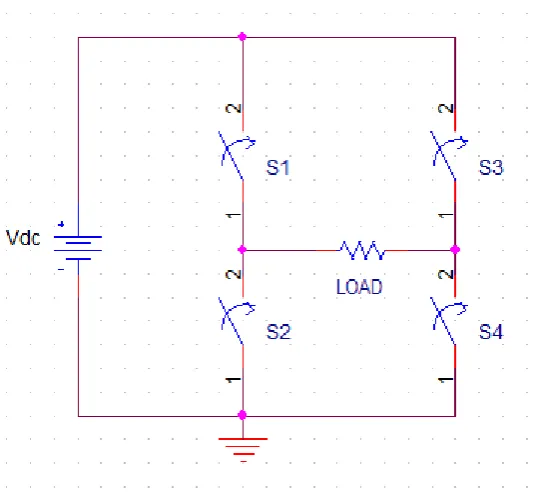 Figure 2.1: Basic connection of cascaded H-bridge inverter  