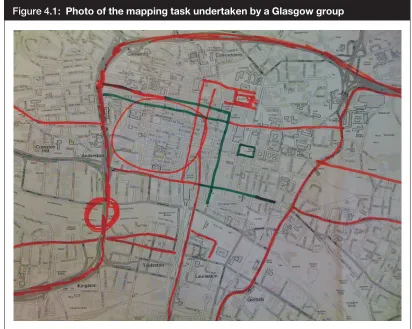 Figure 4.1: Photo of the mapping task undertaken by a Glasgow group 