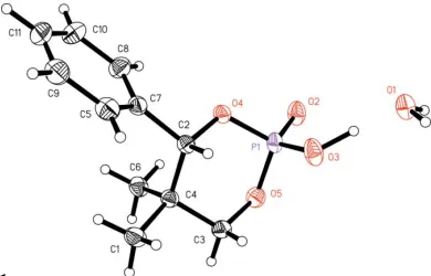 Figure 1The molecular structure of the title compound, showing the atomlabelling and anisotropic displacement ellipoids drawn at the 50%probability level.