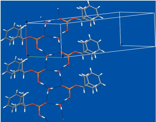 Figure 2ReﬁnementThe hydrogen-bonded (dashed lines) network of (I).Reﬁnement on F 2 