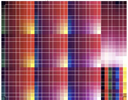 Figure 8. The printed results demonstrating the over layering of both colour sets.  