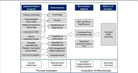 Fig. 1 Logic model of the tailored programme. The figure describes the assumed mechanism of the intervention and the structure of thesecondary outcomes