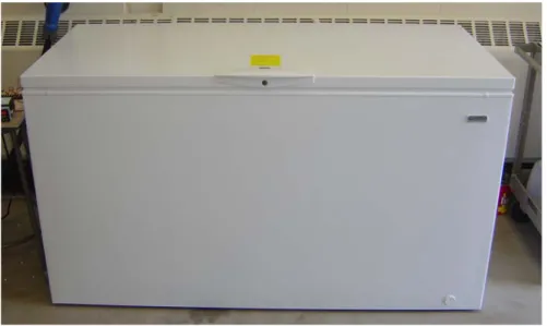 Figure 1:  Freezer used in cold storage test apparatus. 