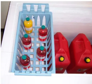 Figure 4: Small sample placement in test apparatus. 