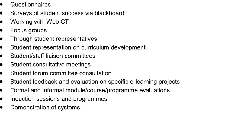 Table 8 Potentially collaborative organisations 