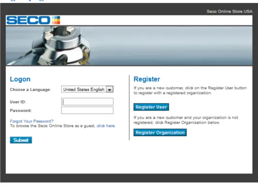 Figure	  7	  –	  Log	  In	  Page	  
