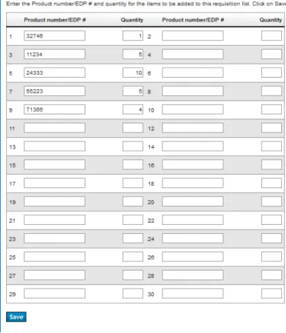 Figure	  13	  –	  Product	  List	  