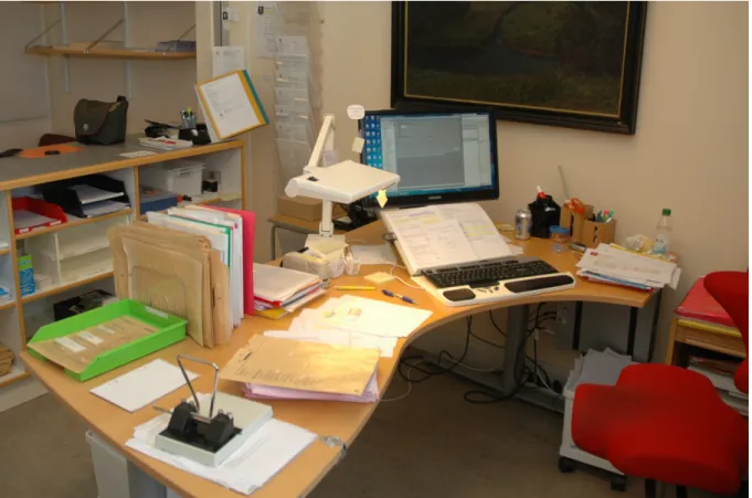 Figure 4: Workplace of a member of the Student Office. 