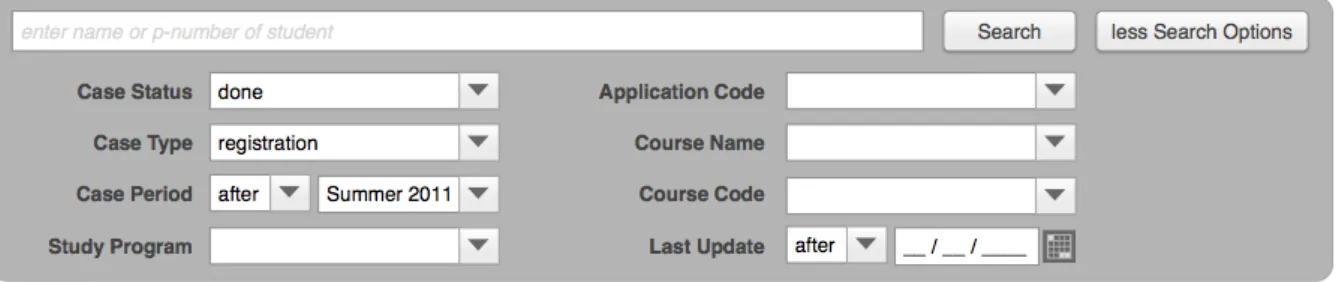 Figure 9: Advanced Search Options. 