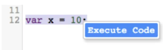 Figure 4.9: Selectively run a portion of code.