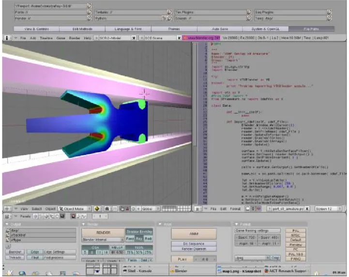 Figure 1.  Blender3D user interface. 