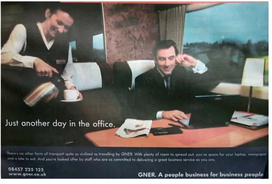 Figure 2: Newspaper advertisement by train operating company (GNER)