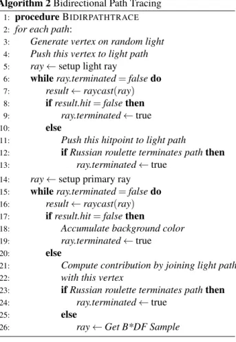Figure 2: Difference between path tracer and bidirectional path tracer when computing caustics