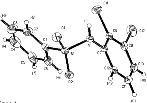 Figure 1Aview of the molecular structure, showing the atomic numbering scheme.Displacement ellipsoids are drawn at the 20% probability level.