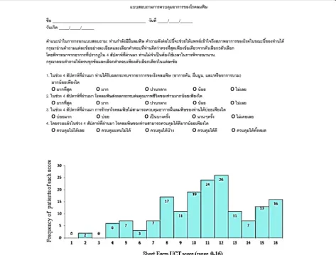 Table 1 Construct and Known-groups Validity of the Thai-version of the Urticaria Control Test (UCT)