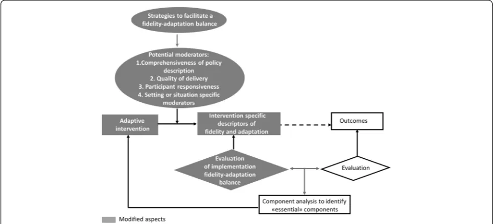 Fig. 2 Modified Carroll et al.’s conceptual framework for implementation fidelity