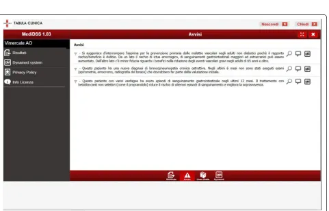Fig. 2 Screenshot of the CDSS activation button (in red)