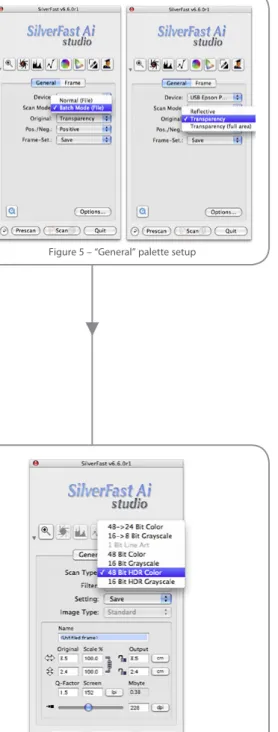 Figure 6 – “Frame” palette setup for HDR Color
