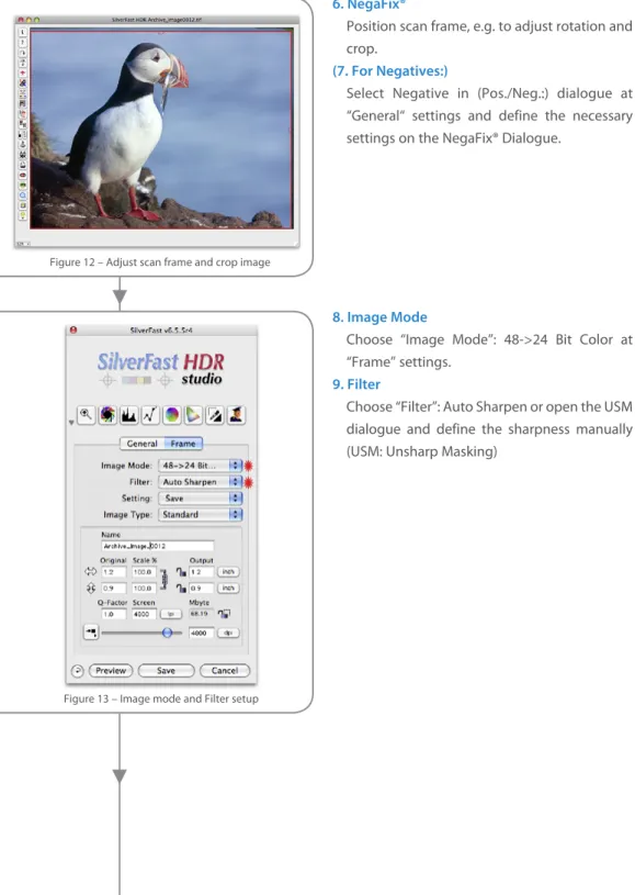 Figure 12 – Adjust scan frame and crop image
