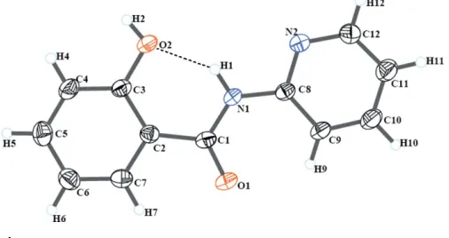 Figure 1A drawing of the molecular structure, with the atom-numbering scheme.Displacement ellipsoids are drawn at the 30% probability level