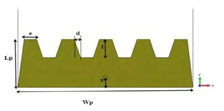 Figure 2.1: The geometry of the PIFA antenna proposed 